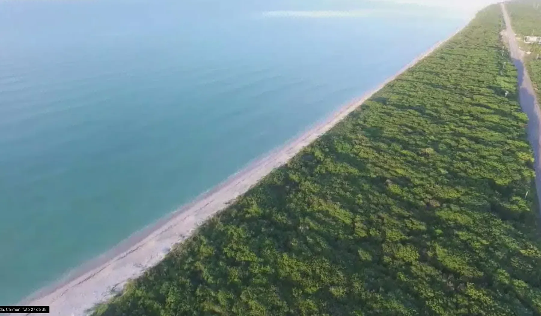 Aerial view of the Campeche coastline